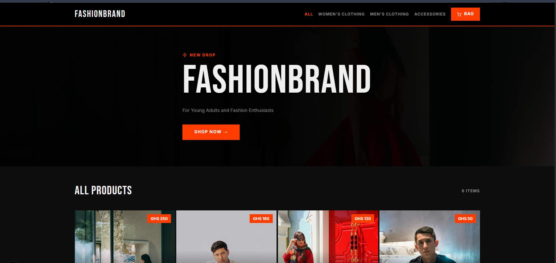 Fashionbrand storefront preview